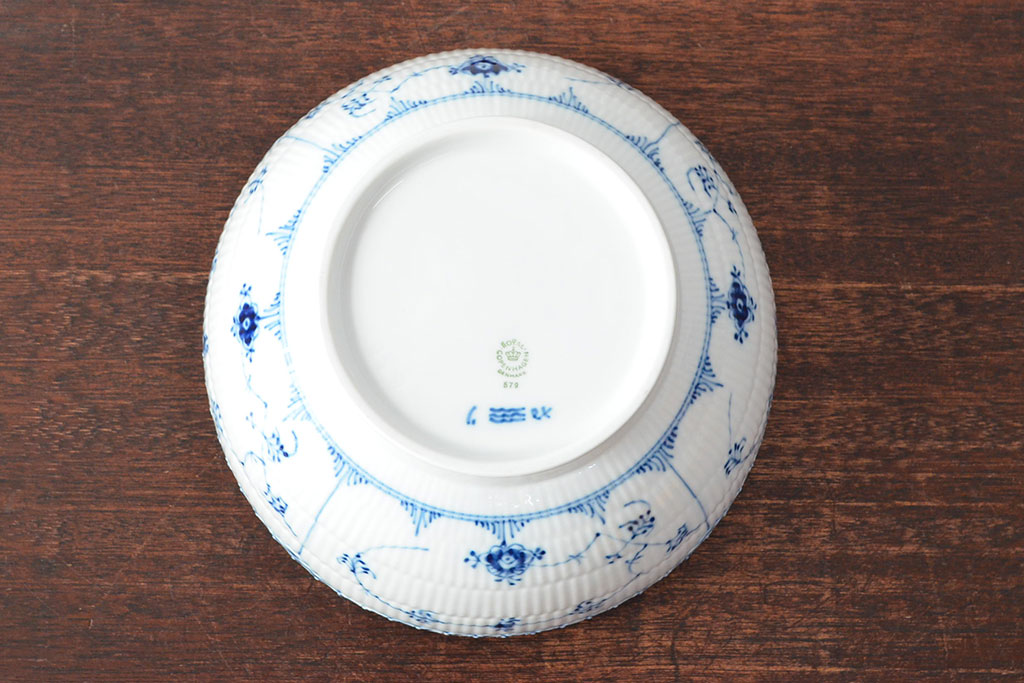 ROYAL COPENHAGEN　ロイヤルコペンハーゲン　ブルーフルーテッド　ハーフレース　ボウル(深皿、洋食器)(定価66,000円)(R-052461)