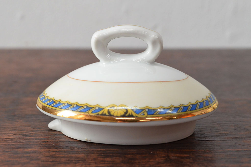 オールドノリタケ(日本陶器)　Noritake　ヤジロベー印　ポット・シュガー・クリーマー3点(洋食器)(R-052467)