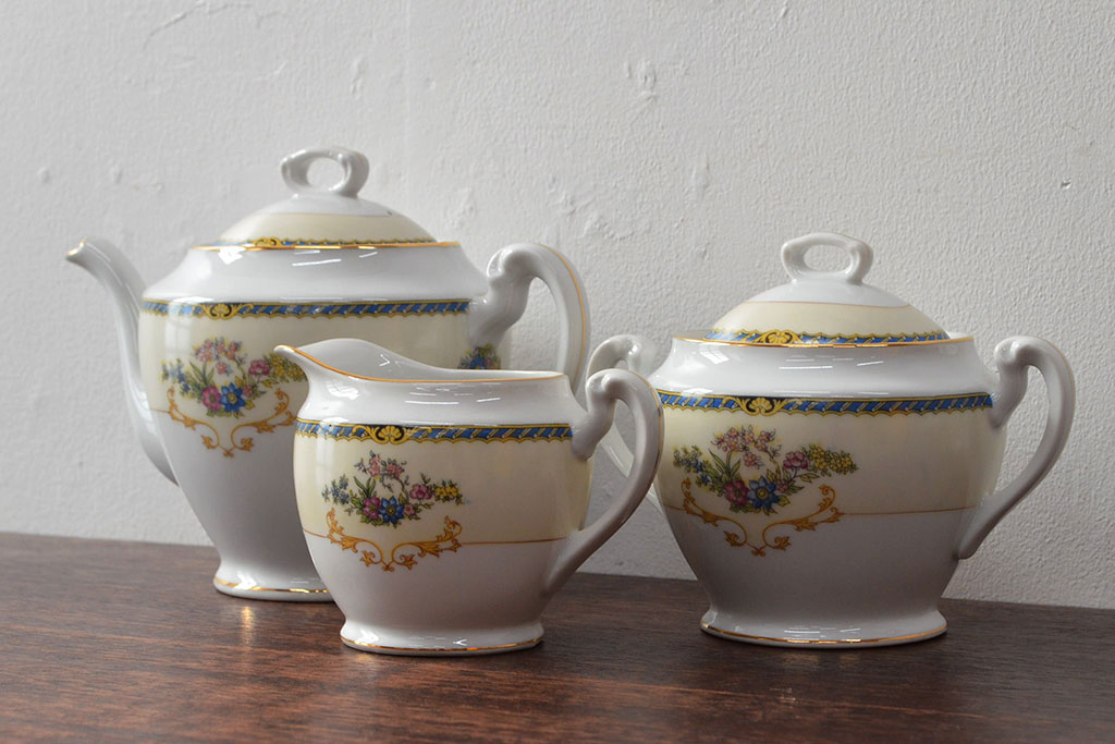 オールドノリタケ(日本陶器) Noritake ヤジロベー印 ポット・シュガー 