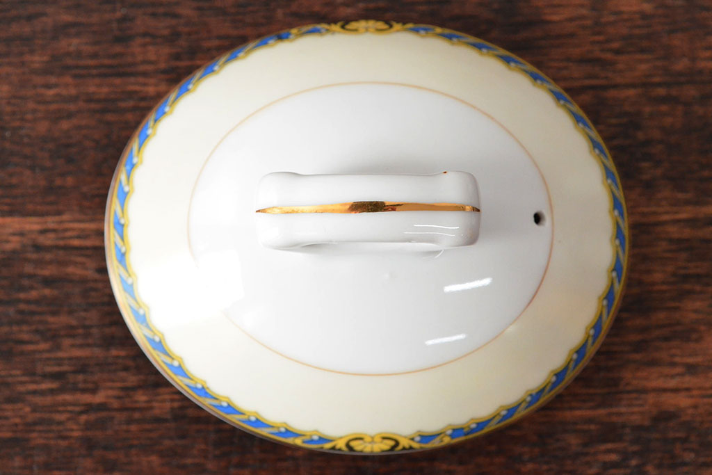 オールドノリタケ(日本陶器)　Noritake　ヤジロベー印　ポット・シュガー・クリーマー3点(洋食器)(R-052476)