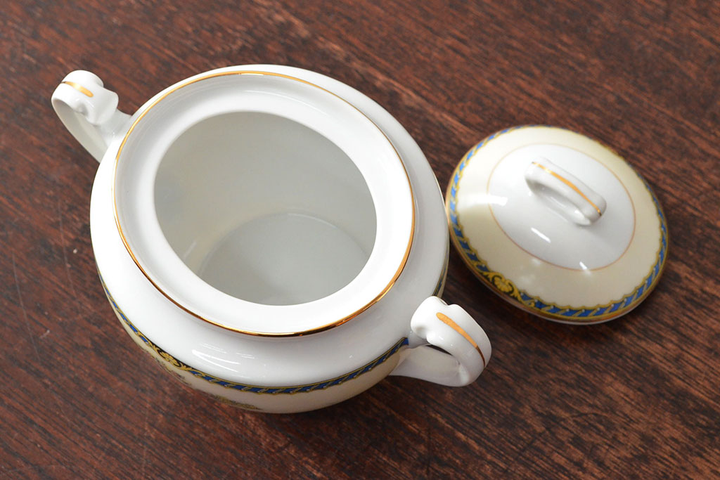 オールドノリタケ(日本陶器)　Noritake　ヤジロベー印　ポット・シュガー・クリーマー3点(洋食器)(R-052476)