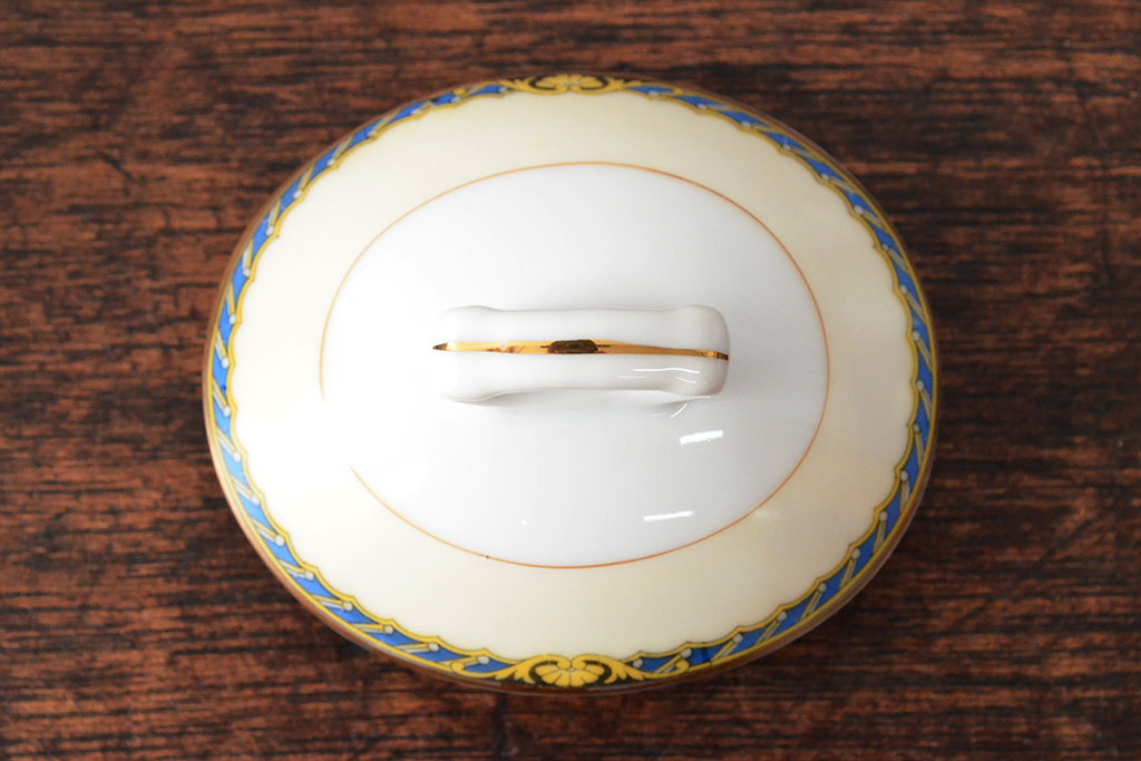 オールドノリタケ(日本陶器)　Noritake　ヤジロベー印　ポット・シュガー・クリーマー3点(洋食器)(R-052476)