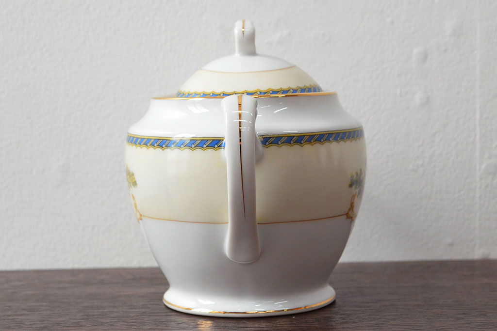 オールドノリタケ(日本陶器)　Noritake　ヤジロベー印　ポット・シュガー・クリーマー3点(洋食器)(R-052476)