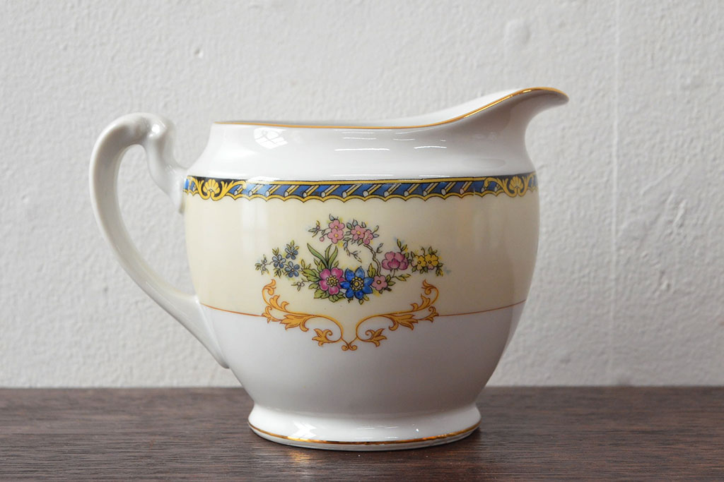 オールドノリタケ(日本陶器)　Noritake　ヤジロベー印　ポット・シュガー・クリーマー3点(洋食器)(R-052476)