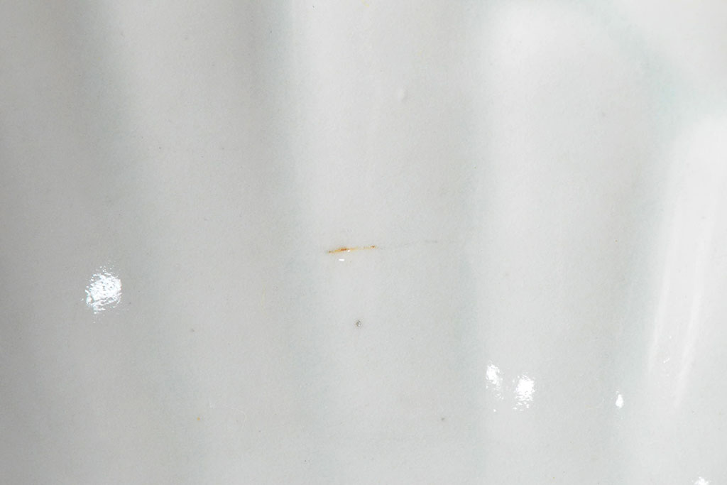 江戸期　古伊万里　大明年製　金縁花文染付　変形皿2枚(和食器)(R-052486)