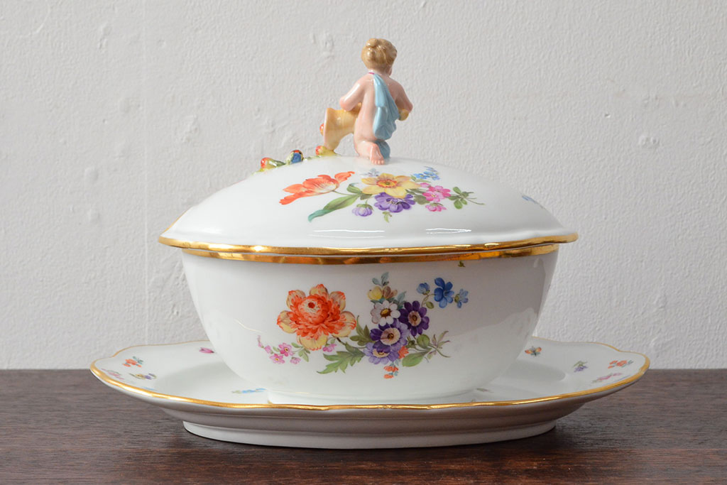 有名な高級ブランド MEISSEN アンティーク マイセン 蓋物(洋食器 スープチューリン 食器