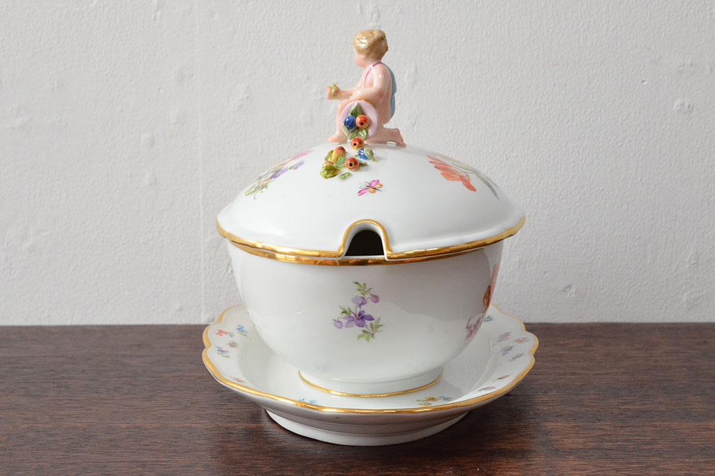 アンティーク MEISSEN マイセン スープチューリン 蓋物(洋食器
