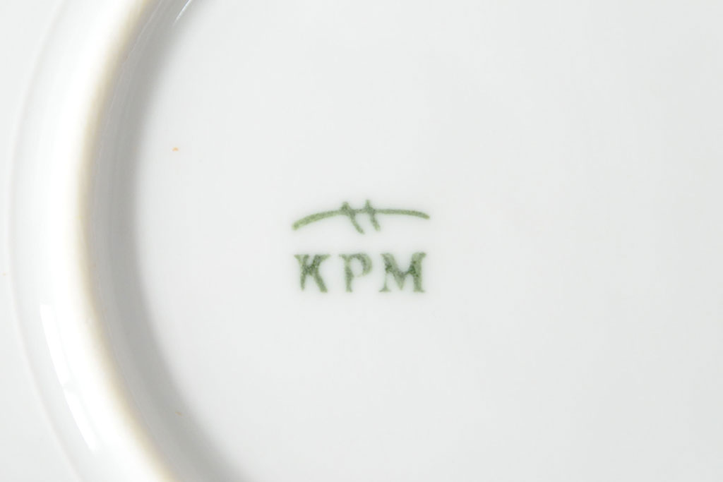 アンティーク　KPM(ベルリン王立磁器製陶所)　スープ皿2枚(プレート、洋食器)(R-052509)