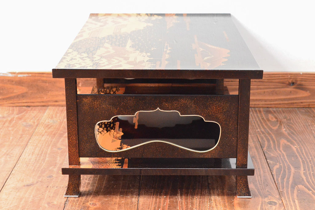 口コミ・レビュー評価が高いおすすめ人気商品の通販 久世宗春 山水蒔絵 冠卓 共箱(花台、飾り台)(R-052514 工芸品