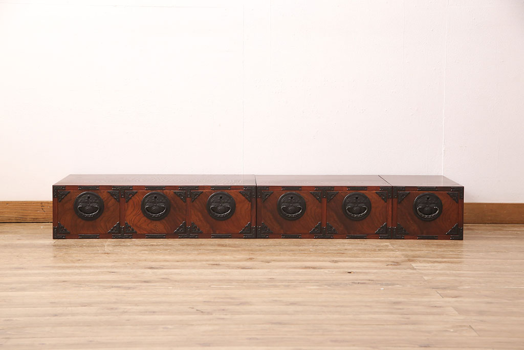 中古　岩谷堂箪笥　レア!　組み合わせで形が変わるユニット型階段箪笥(和タンス、引き出し、チェスト)(R-052671)