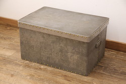 アンティーク雑貨　 1940年頃　古い質感が味のあるアンティークトランク(収納箱)(1)