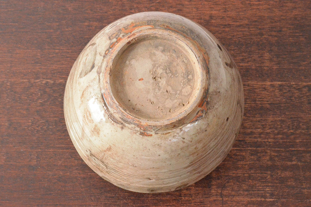 古い 李朝青磁 染付草花文瓶(壷、花瓶、花入)(R-052906