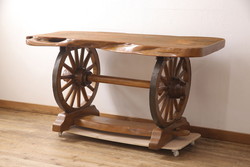 アメリカヴィンテージ　ビンテージ家具　変わったデザインがお洒落なセンターテーブル(ローテーブル、リビングテーブル)(R-051709)