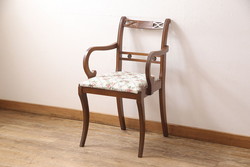 中古　美品　arflex(アルフレックス)　RINN(リン)シリーズ　流れるような細身のラインが美しいウォールナット材製アームチェア(定価約68000円)(椅子、イス、ダイニングチェア)(R-058176)