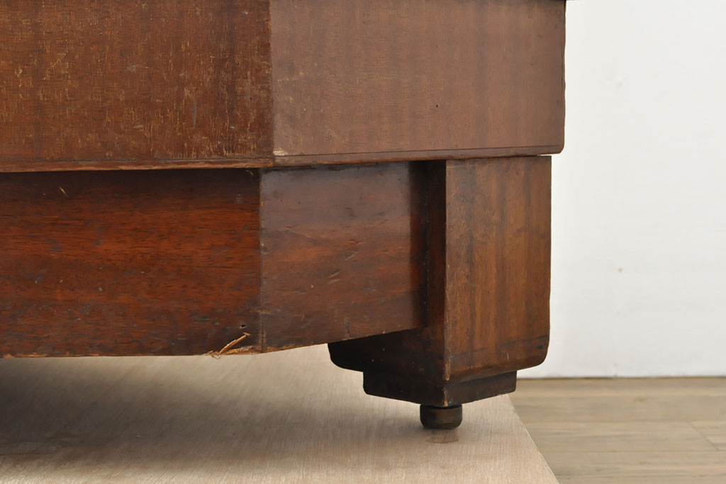 【アンティーク】木製 六角 スツール 小椅子 飾り台 ビンテージ  古民具 木目