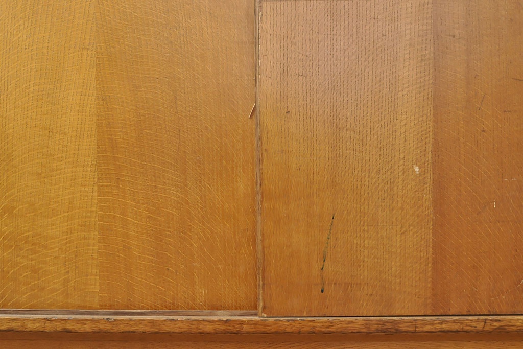 フランスアンティーク　激レア!!　真鍮フレームとあたたかみのある木の風合いが魅力的な特大ガラスケース(ショーケース、カウンターテーブル、陳列棚、飾り棚)(R-053011)