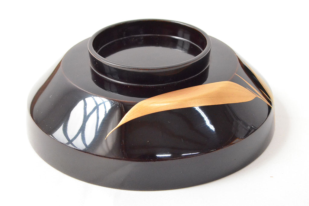 明治〜大正　輪島塗　金蒔絵の見事な木製椀10客(漆器、お椀)(R-053060)