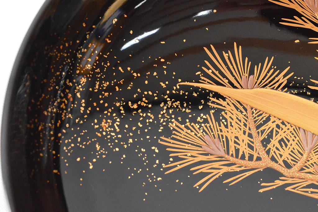 明治〜大正　輪島塗　金蒔絵の見事な木製椀10客(漆器、お椀)(R-053060)