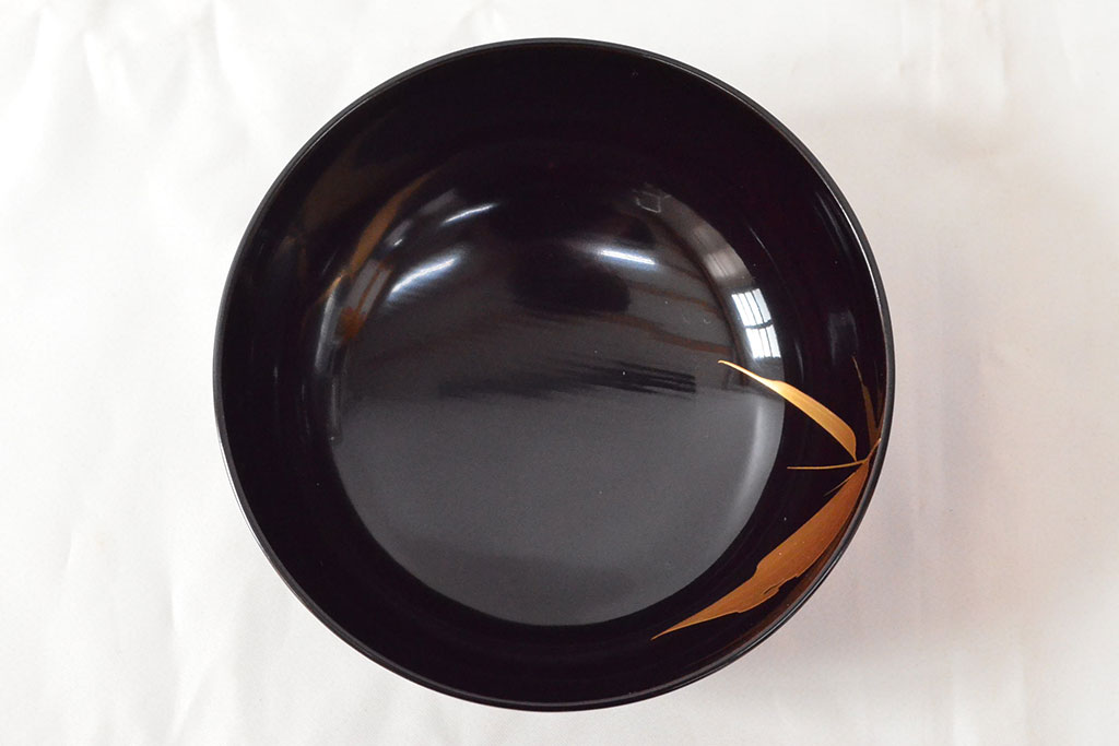 明治〜大正　輪島塗　金蒔絵の見事な木製椀10客(漆器、お椀)(R-053060)