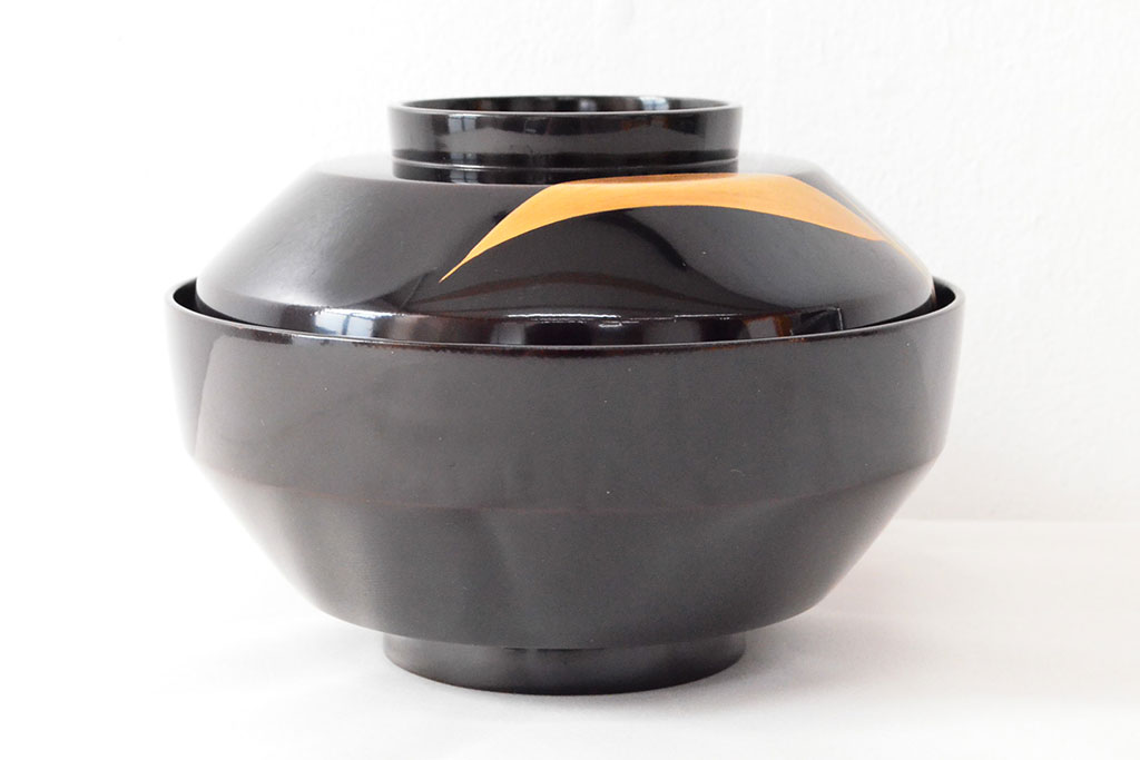 明治〜大正　輪島塗　金蒔絵の見事な木製椀10客(漆器、お椀)(R-053060)
