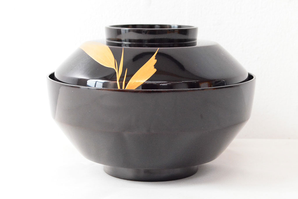 明治〜大正　輪島塗　金蒔絵の見事な木製椀10客(漆器、お椀)(R-053060)