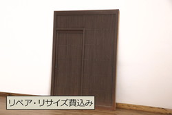 【セミオーダー家具実例】ノスタルジックな雰囲気のガラス戸2枚に高品質リペアを施しました。すべてのガラスをクリアガラスに差し替え。希望に合わせてぺンキの色味を調合し、かすれた風合いにペイントをして仕上げました。(引き戸、建具)