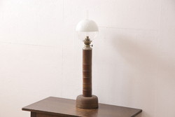 中古　ステンドグラス　真鍮　ロマンティックな空間づくりに活躍するスタンド照明(スタンドランプ、テーブルスタンド)(R-053417)
