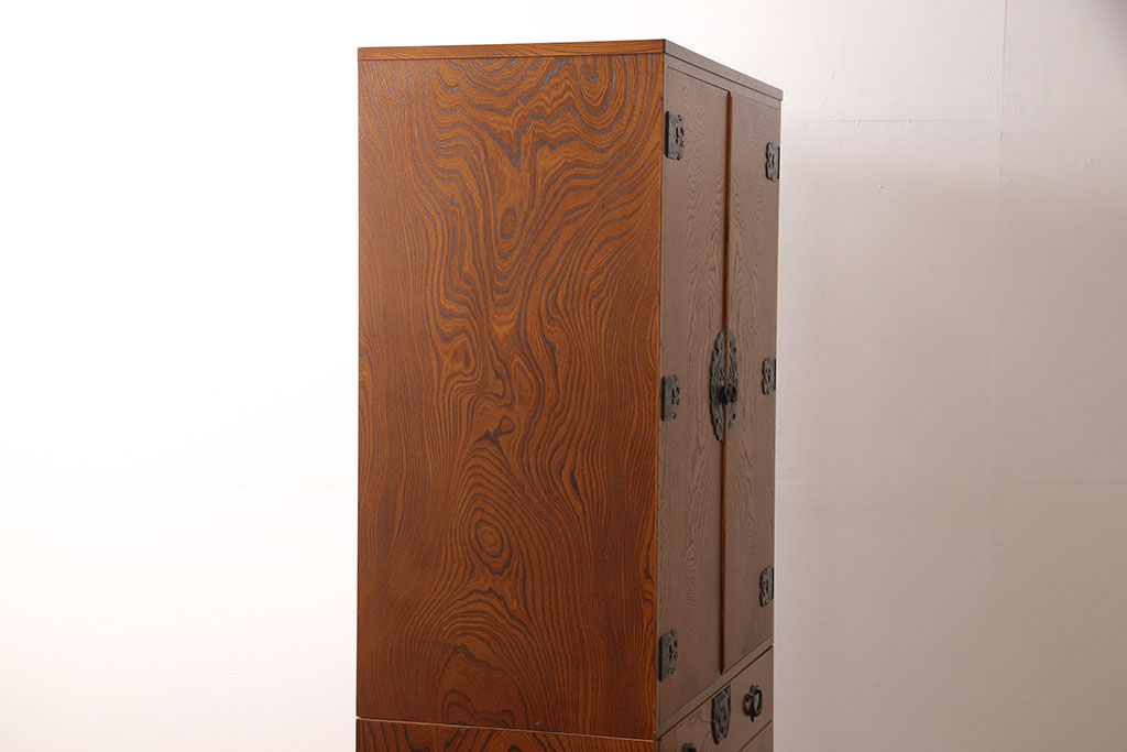 中古　美品　岩谷堂箪笥　上質な和の趣溢れるワードローブ(衣装タンス、洋服タンス、引き出し)(R-053344)
