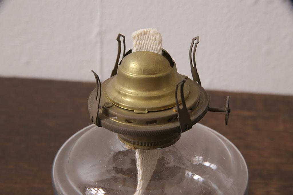 和製アンティーク　平芯　空間の雰囲気をぐっと盛り上げてくれるオイルランプ(ハンギングランプ、吊り下げランプ、ランタン)(R-053430)