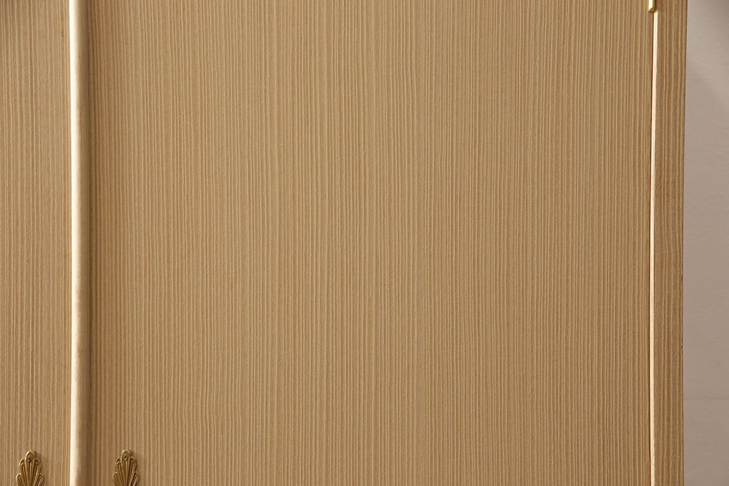 中古　美品　伝統工芸士・吉沢昭次作　小振りなサイズがお部屋に取り入れやすい加茂総桐帯箪笥(板盆付き、胴厚、桐たんす、洋服タンス、着物箪笥、和タンス)(R-053495)