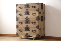 【オーダー注文・受注生産商品】ラフジュ工房オリジナル　ヒノキ無垢材・ヒバ材　結霜ガラス入り　レトロな佇まいが魅力的な3人用ロッカー(戸棚、収納棚、ワードローブ)