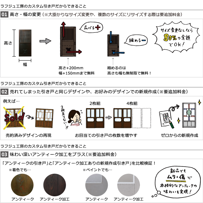 アンティーク建具 シンプルで取り入れやすいガラス戸1枚(引き戸